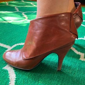 Nine West "Zelman" Exaggerated Cuff Leather Heels